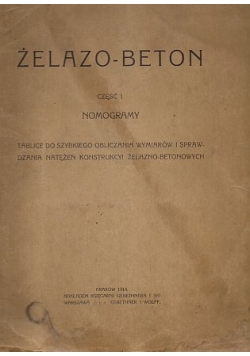 Żelazo - beton, nomogramy, 1914 r.