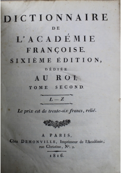 Dictionnaire de L Academie Francoise 1819 r