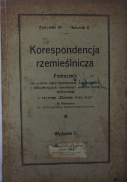 Korespondencja rzemieślnicza. Podręcznik