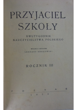 Przyjaciel szkoły, 1924 r.