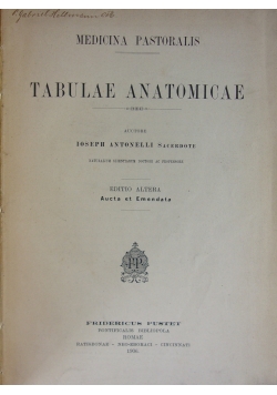 Tabulae Anatomicae,1906r.