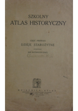 Szkolny atlas historyczny,1926r