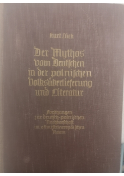Der Mythos vom Deutschen in der polnischen Volksüberlieferung und Literatur, 1938 r.