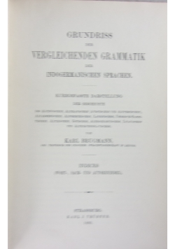 Grundriss der vergleichenden grammatk, 1893 r.