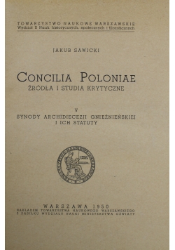 Concilia Poloniae źródła i studia krytyczne V