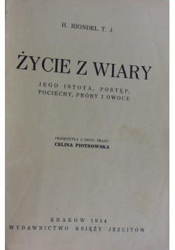 Życie z wiary, 1934 r.