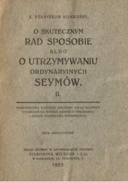 O skutecznym Rad Sposobie,Tom II,1923r.