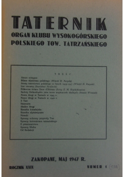Taternik Zakopane, maj 1947r.