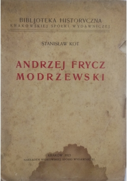 Andrzej Frycz Modrzewski, 1923 r.