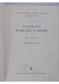Feynmana wykład z fizyki tom II cz 1