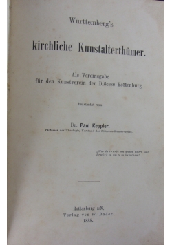Kirchliche Kunstalterthumer, 1888 r.