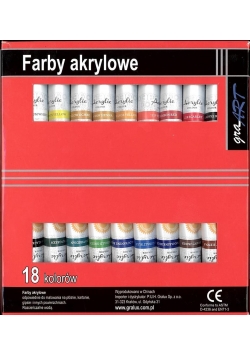 Farby akrylowe 18 kolorów x 12ml GRAART