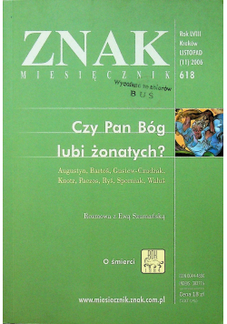 Znak nr 618 Czy Pa Bóg lubi żonatych