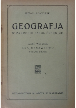 Geografja w zakresie szkół średnich, 1923 r.
