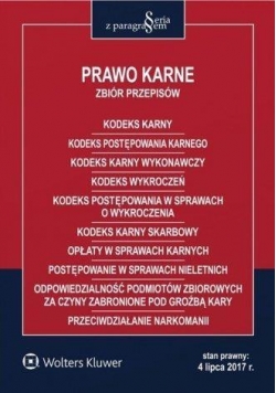Prawo karne. Zbiór przepisów. Seria z paragrafem