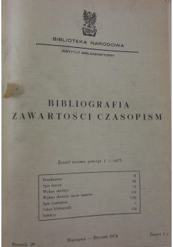 Bibliografia zawartości czasopism. Zeszyt od 1 do 3