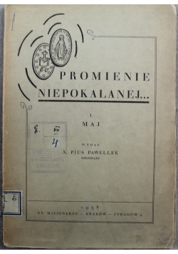 Promienie niepokalanej 1938 r.