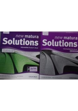 New Matura Solutions: Intermediate student's book/ Intermediate Workbook z płytą CD