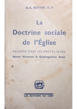 La doctrine sociale de I'Eglise, 1932r.