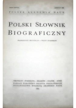Polski słownik biograficzny Zeszyt 108
