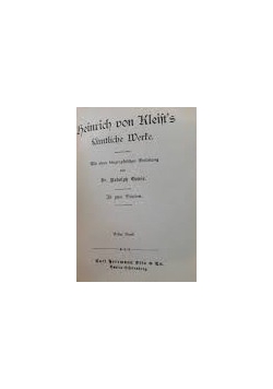 Samtliche Werke, tom 1, ok. 1889r.