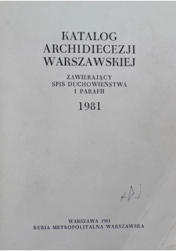 Katalog archidiecezji Warszawskiej