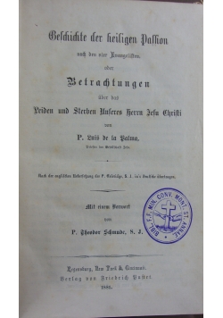 Geschichte der heiligen Pashon, 1881r.
