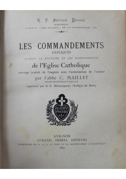 Les Commandements 1899 r.