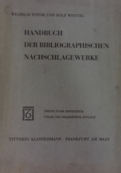 Handbuch der Bibliographischen Nachschlagewerke