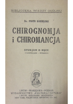 Chirognomja i chiromancja, ok 1920 r.