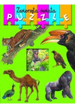 Książka z puzzlami. Zwierzęta świata w.2012