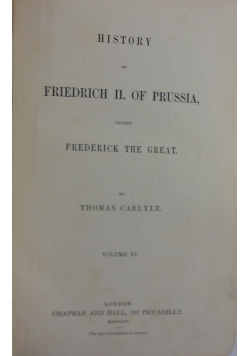 History of Friedrich II. of Prussia, 1865 r.