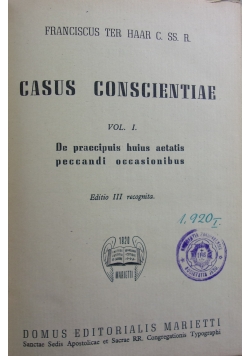 Casus Conscientiae , 1944 r.