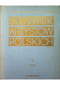 Słownik artystów polskich tom 3
