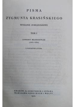 Pisma Zygmunta Krasińskiego 1912 r