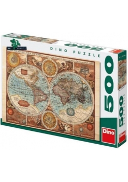 Puzzle 500 Mapa Świata DINO