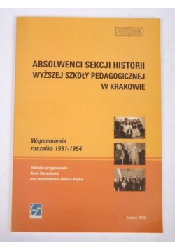 Absolwenci sekcji historii Wyższej Szkoły Pedagogicznej w Krakowie