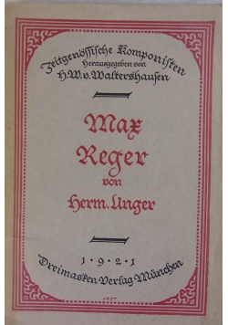Mar Reger von Herm.Hnger, 1921r.
