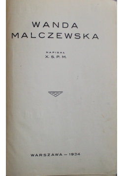 Wanda Malczewska  1934 r.