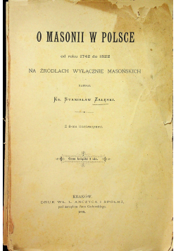 O Masonii w Polsce 1889 r.