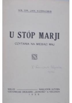 U stóp Marji, 1936 r.