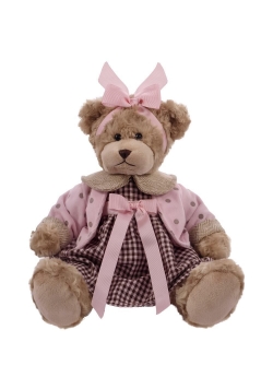 Misia Daizy sukienka różowa kratka 33cm