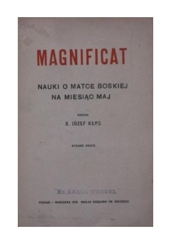 Magnificat nauki o Matce Boskiej na miesiąc maj, 1919r