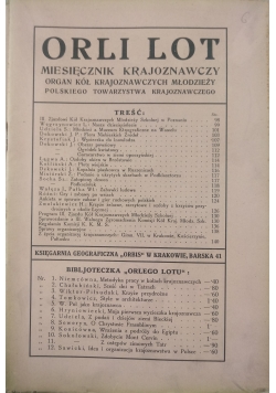 Orli lot miesięcznik krajoznawczy. Rok X, Nr. 6 , 1929 r.