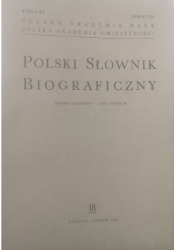Polski słownik biograficzny tom LII  zeszyt 213