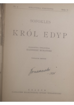 Król Edyp, 1922 r.