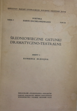 Średniowieczne gatunki dramatyczno-teatralne