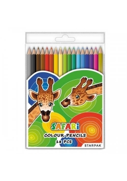 Kredki ołówkowe 18 kolorów Safari