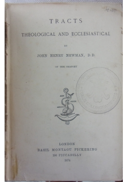 Tracts Theological and Ecclesiastical, 1874 r.