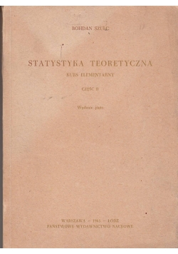 Statystyka teoretyczna cz. II